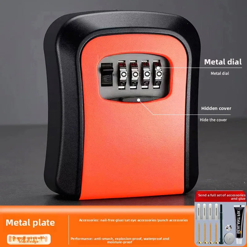 Key Keeper Combination Lock Wall Mounted Waterproof 4 Digits Passwords 5 Keys Storage Box Easy to Fix Home Or Office safe box