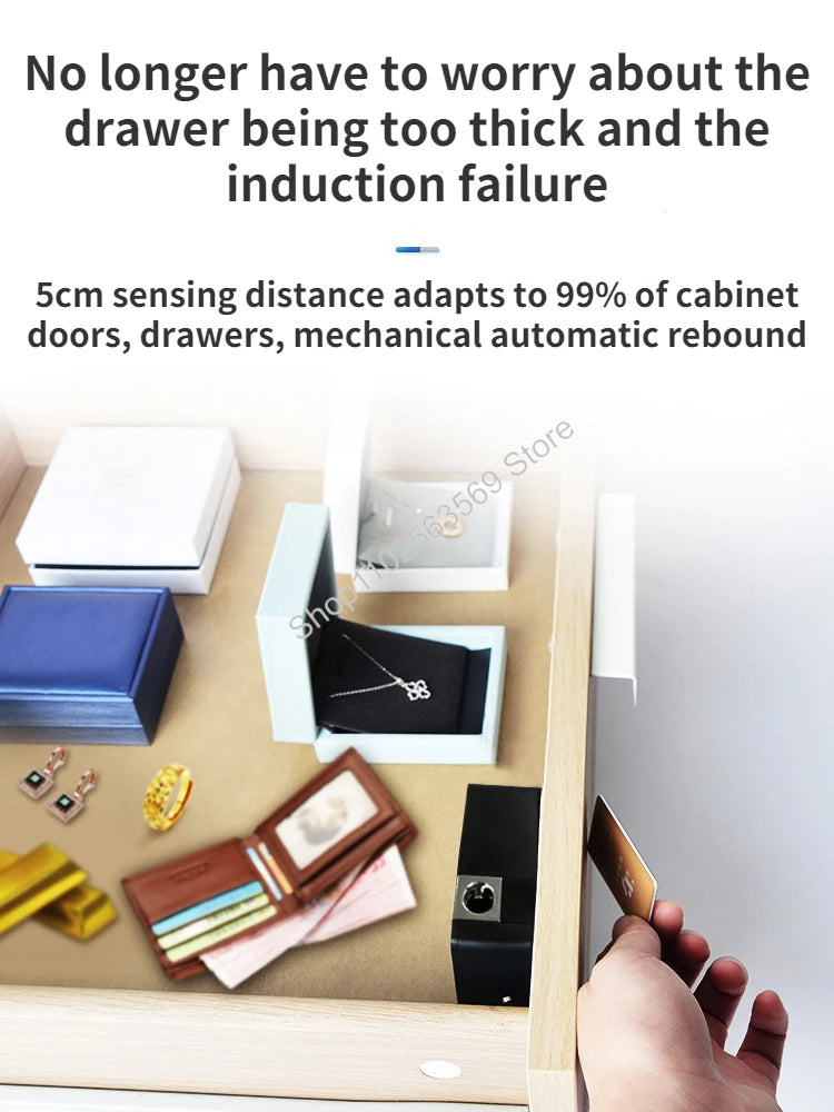 Smart Wood Door Lock Keyless Invisible Electronic Lock IC Card NFC TTlock App Unlock Cabinet Locker Furniture Drawer Smart Locks