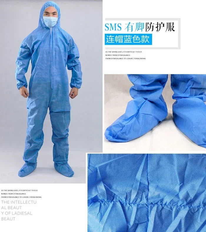 Disposablebreathabledustproofwateroilresistantworksafetyoverallantidustsparypain...