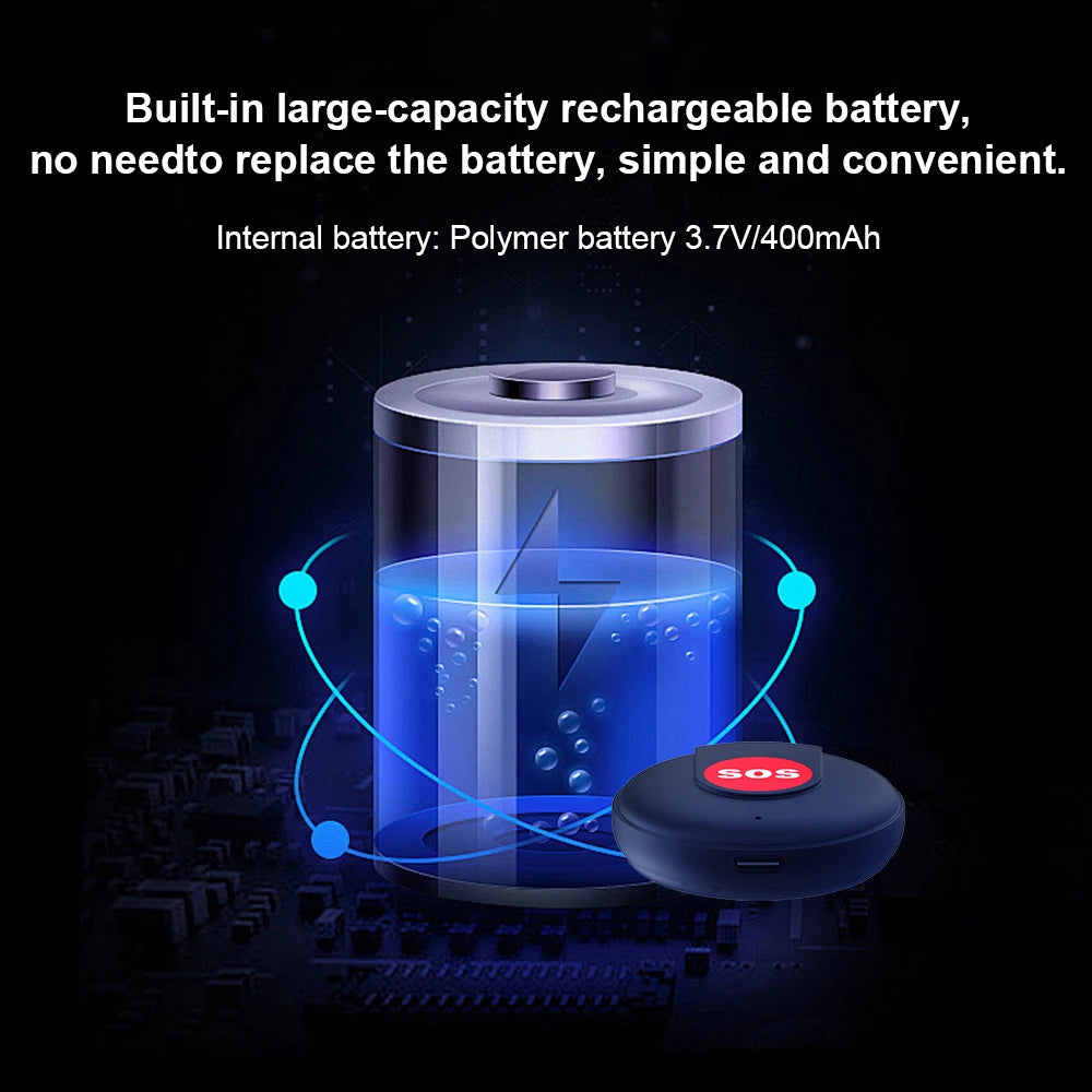 Wifisosbuttononekeyemergencywirelesssecurityalarmpanicdeviceforelderlykidshomesa...