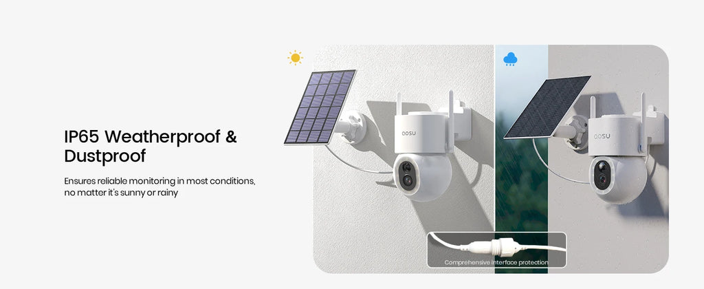AOSU 5MP 9200mAh PTZ Solar Cameras Wireless Outdoor AI Detection Wifi Security Camera Color Night Vision 2-Way Audio CCTV Camera