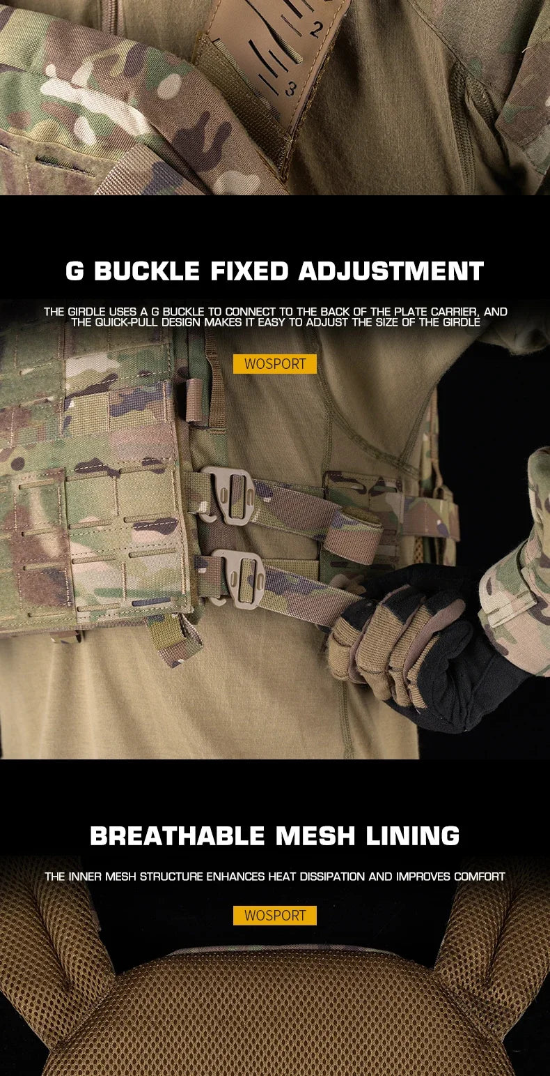 Tacticalplatecarrierhuntingk-zerostyklecomfortlightweightutilitymollek-zbodyvest...