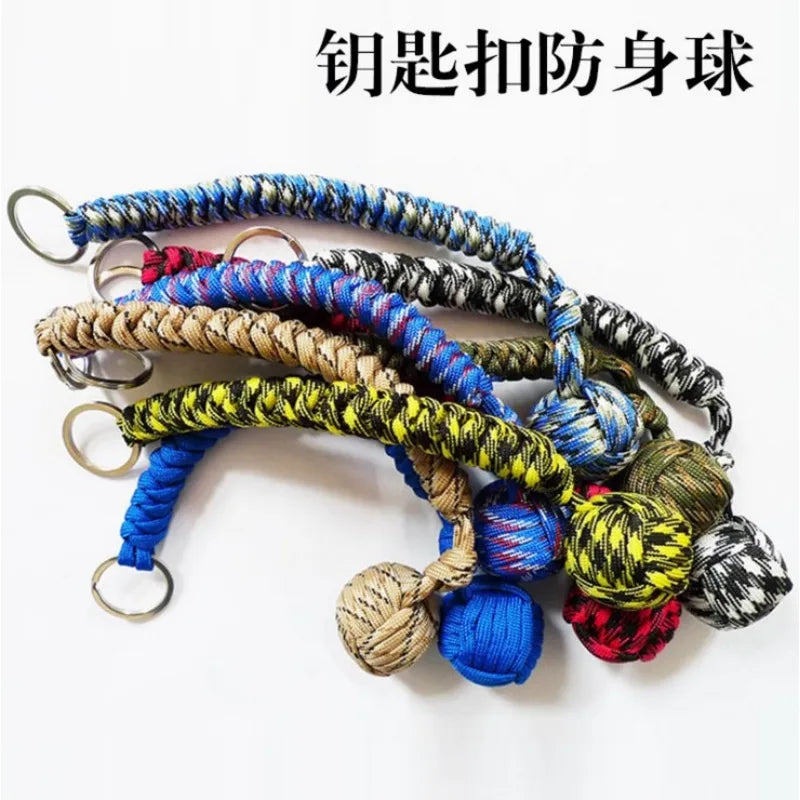 Emergencyescapeparachuteropewovensteelballself-defenseballhandwovenmultifunction...