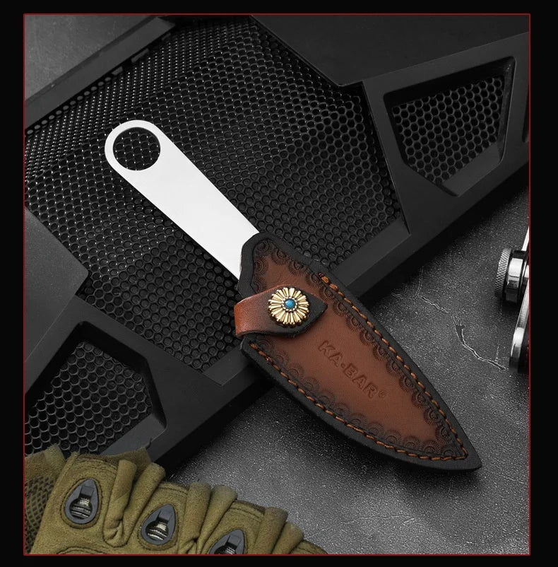 Retro Kabar 1119 Knives with Sheath High Carbon Steel Sharp Blade Fruit Vegetable Cutting Tool for Home Camping