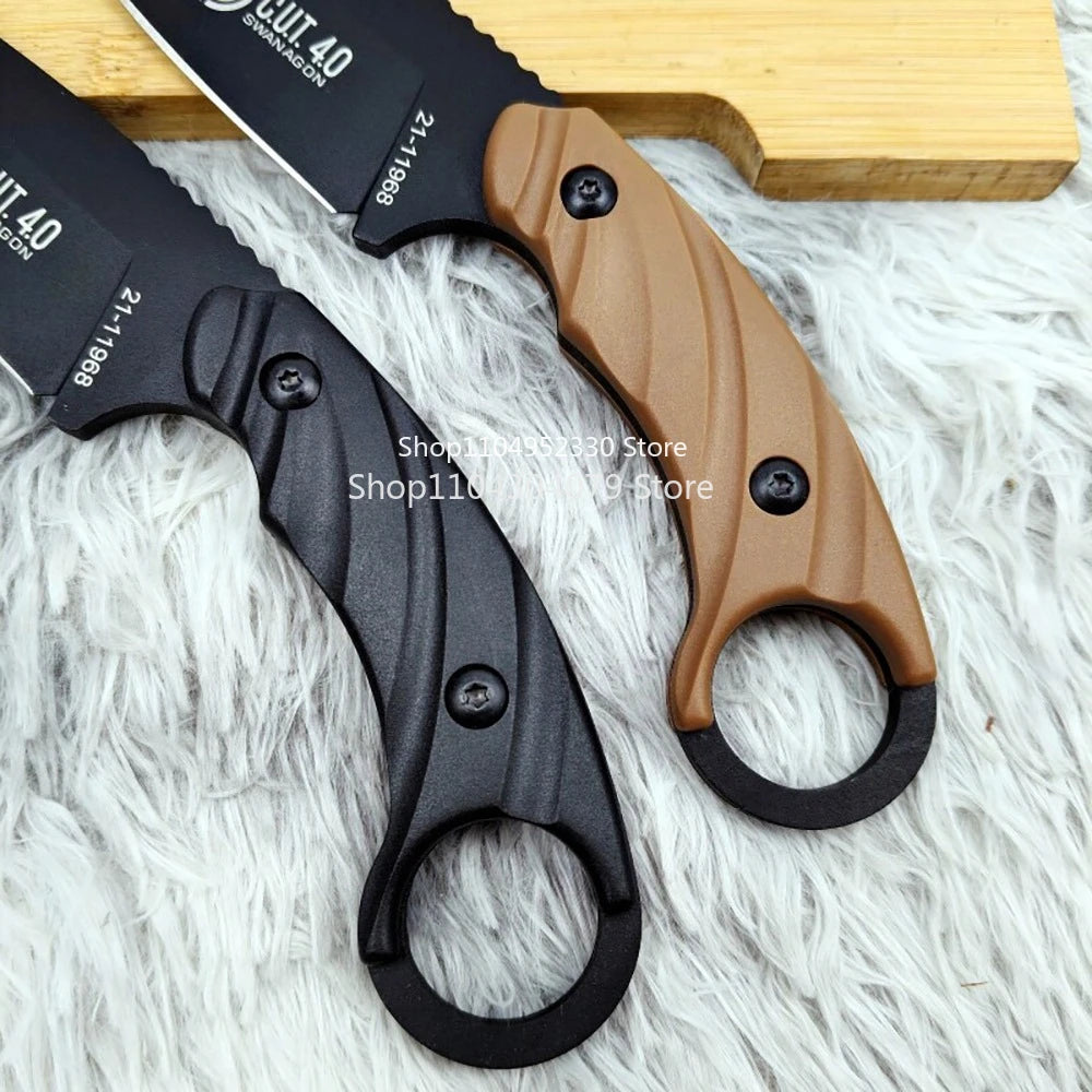 CUT Camping Hiking Fishing Essential Outdoor Adventure Portable Straight Knife Durable Ergonomics Handle Jungle Survival Knives