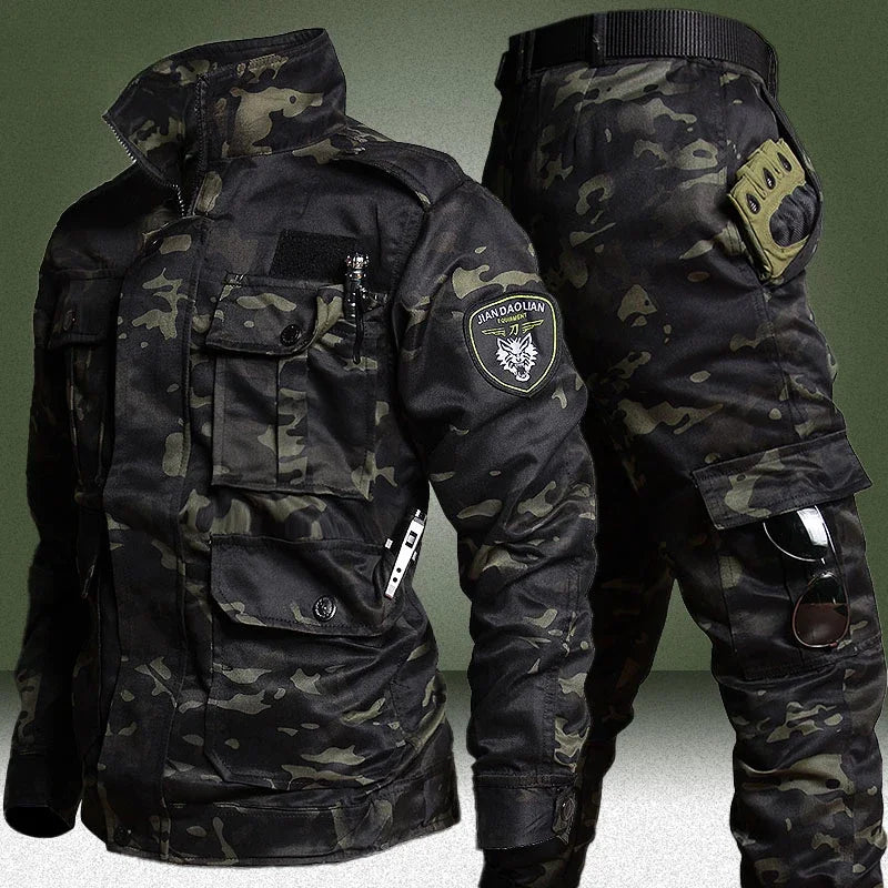 Huntingwear-resistantsetsmencamospringautumnmulti-pocketcamotrainingsuitsmaleout...