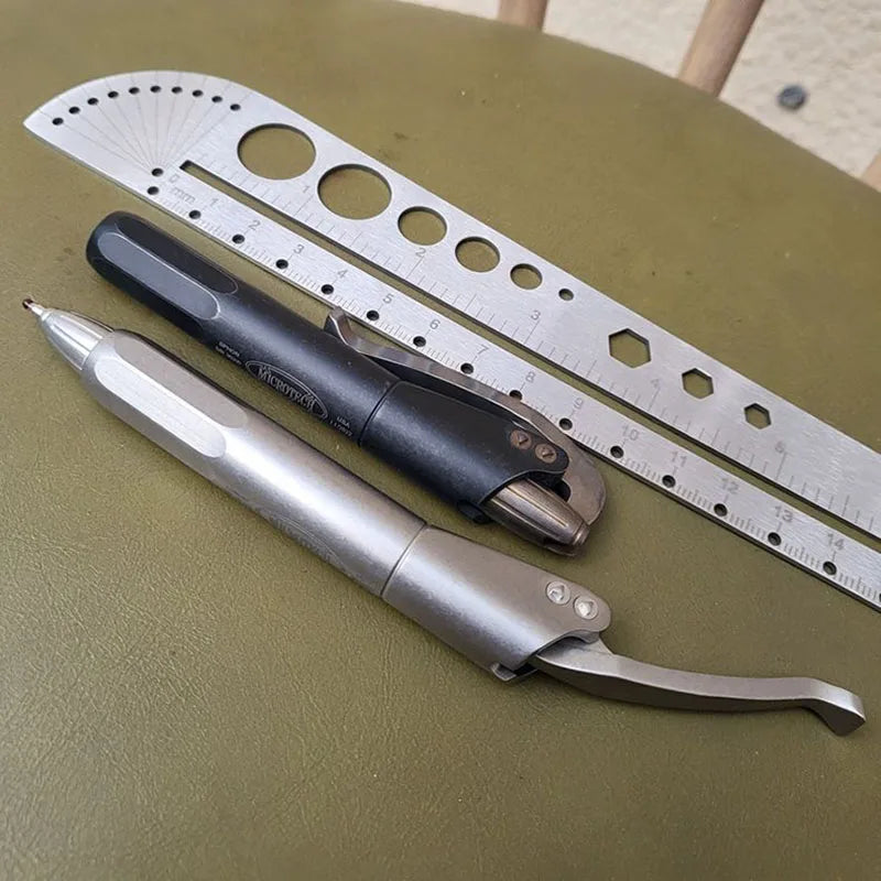 Microtech TC4 Titanium Alloy Tactical Pen – G2 Refill, EDC Self-Defense