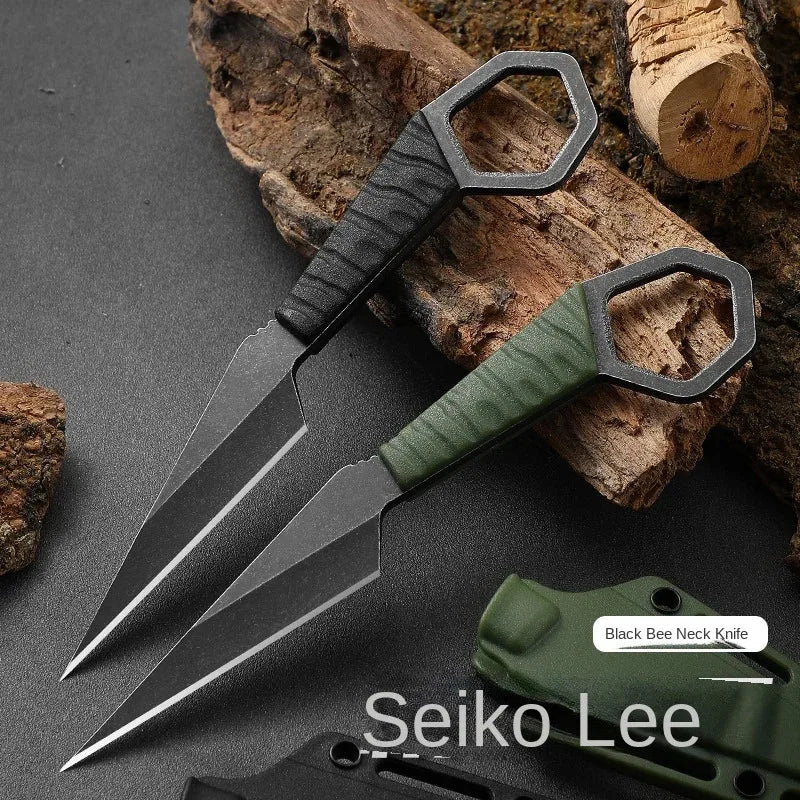 Mini Self-Defense Straight Knife – High-Hardness Outdoor Blade