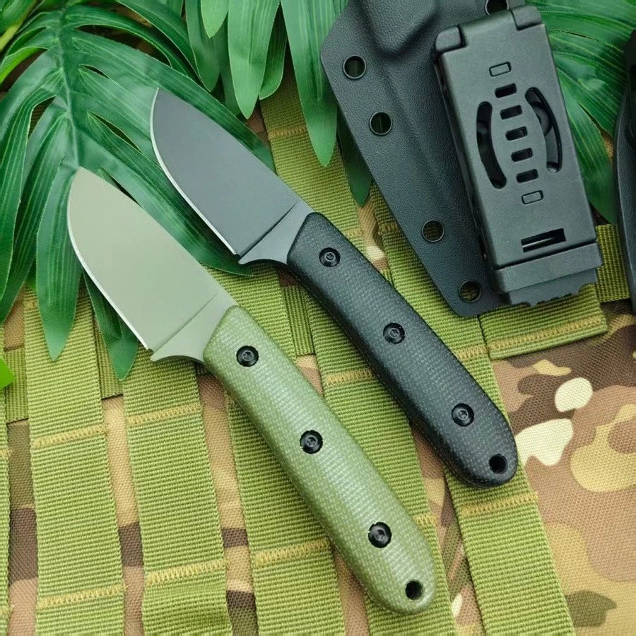 Multipurpose Utility Camping Fishing Essential Straight Knife with K Sheath Ergonomic Design Portable Cutting EDC Outdoor Knives