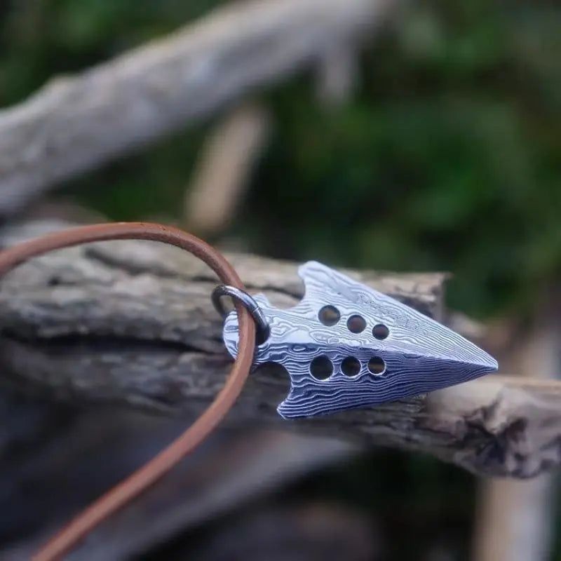 Copper Arrowhead Self-Defense Pendant – Adjustable Survival Necklace, EDC