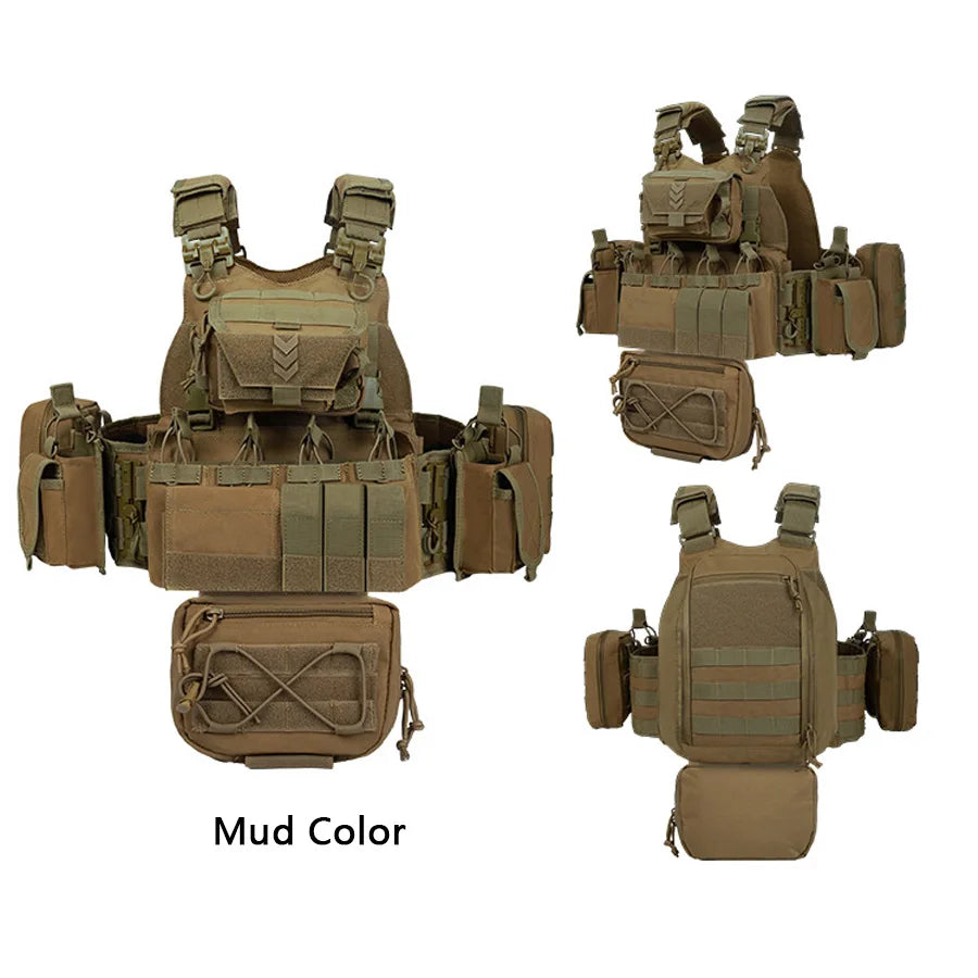 YAKEDA Camouflage Training Vest Outdoor CS Training Vest Multi functional Vest