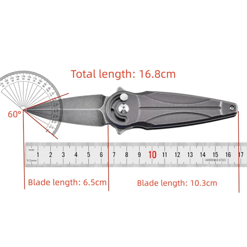 FX-551- Golden Cicada N690 steel Folding Knife, Portable mini knife, Emergency rescue tool, pocket knife, sharp fruit knife