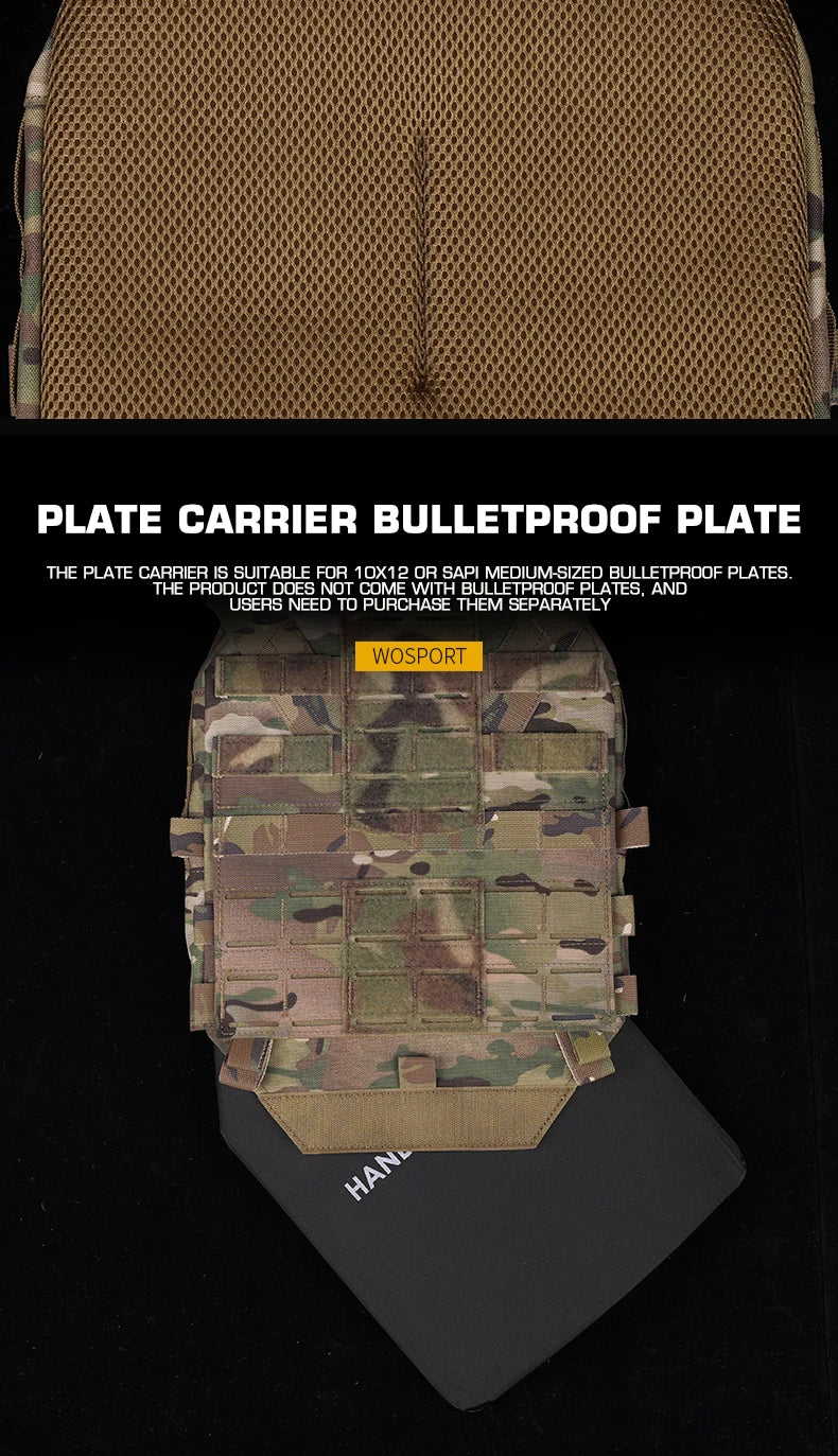 Tacticalplatecarrierhuntingk-zerostyklecomfortlightweightutilitymollek-zbodyvest...