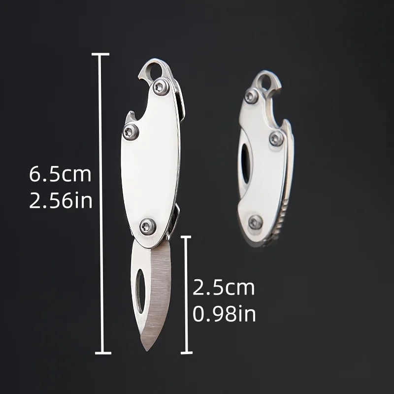 Mini portable olive-shaped multi-functional outdoor EDC tool keychain, a perfect unboxing tool for daily family use