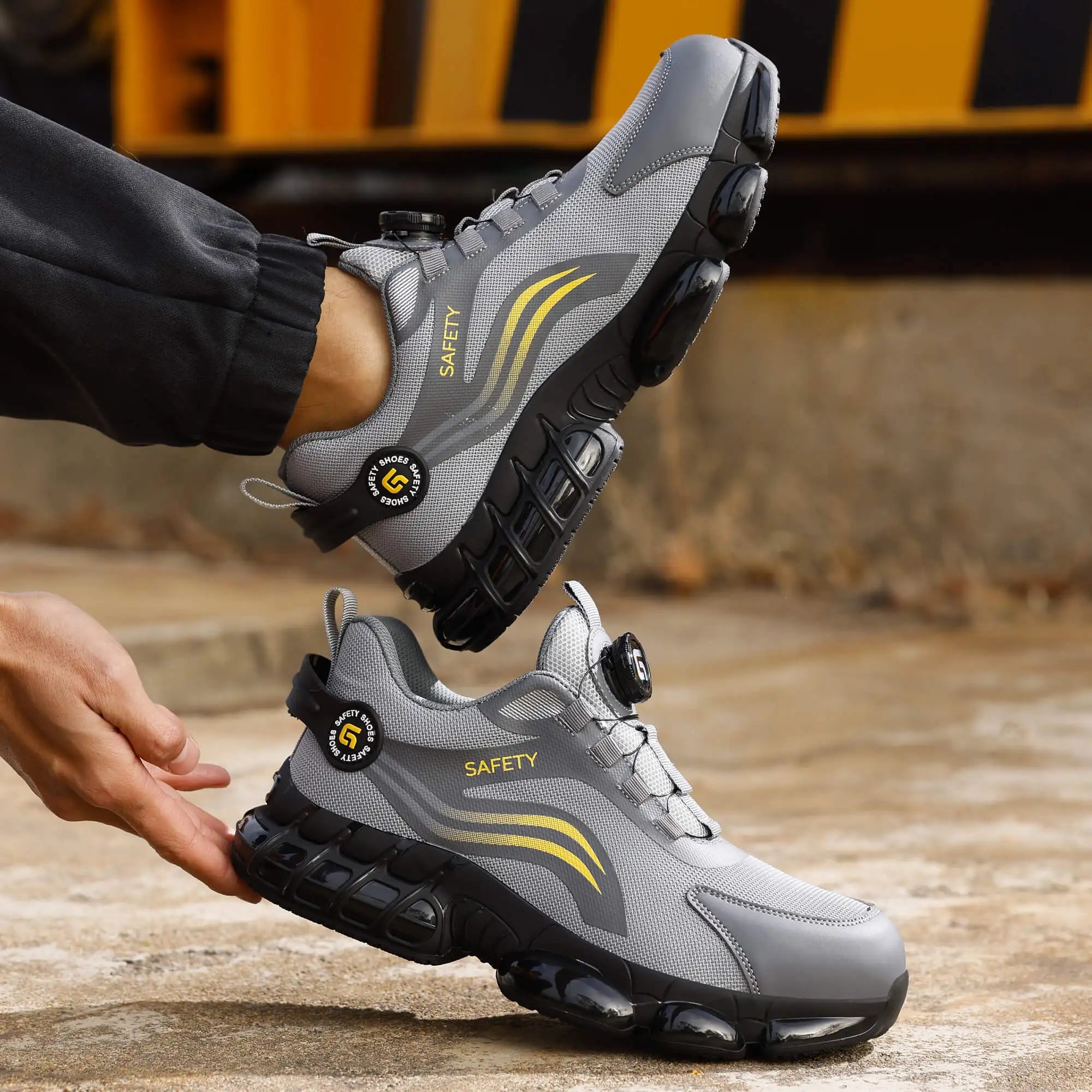 Yizhoncomansafetyshoesforworkmeshupperbreathabletpusolecushionedanti-sliplightwe...