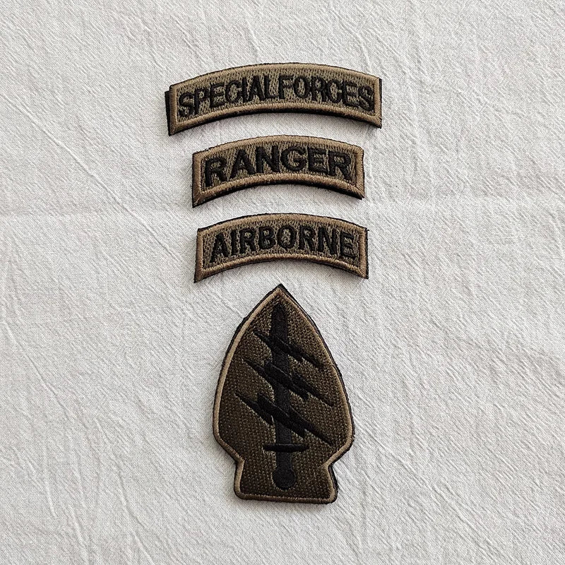 Setspecialforcesmoralebadgeembroideryhooklooppatchusflagrangertabmilitaryemblemf...