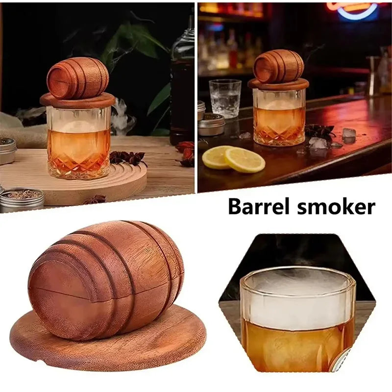 Newwoodencocktailsmokerbarkitchentoolsmokersetwhiskeysmokerspiritsinfuserbarsetf...