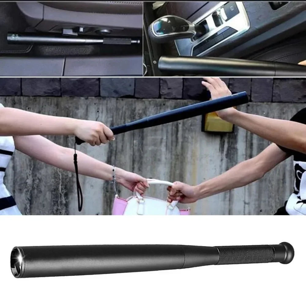 LED Baseball Bat Flashlight Stick – Waterproof Aluminum Alloy Self-Defense Torch