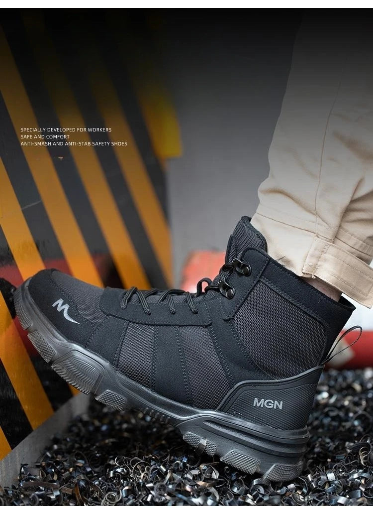 Camouflage Steel Toe Cap Non Slip Industrial Shoes Men and Women Safety Shoes Anti-Scalding Anti-Smash Anti-Puncture Work Boots