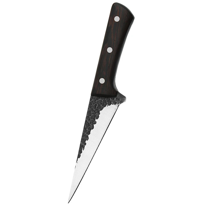 Forged Splitting KnifeProfessional Meat Cutting and Bone CuttingConvenient and Smooth Solid Wood Handle5Cr15 Stainless Steel