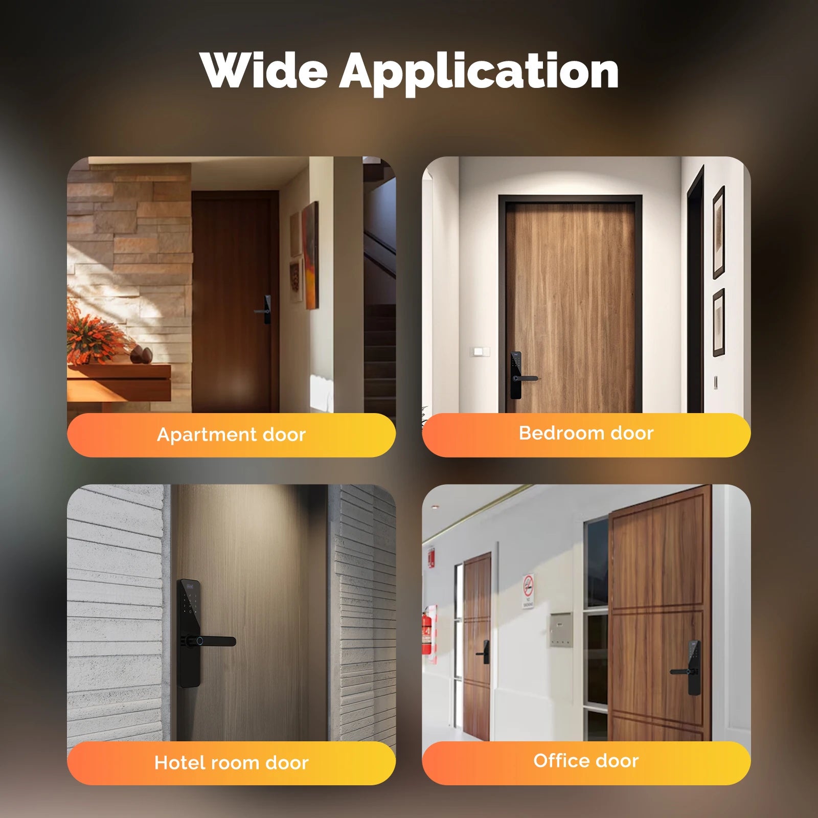 Smart Bluetooth Door Lock – Fingerprint, PIN, Card & App Unlock | Tuya