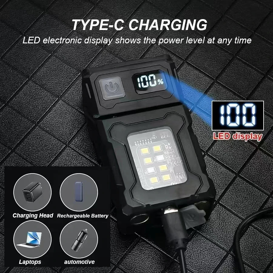 Powerful Rechargeable Self-Defense Flashlight – Handheld Searchlight Lantern
