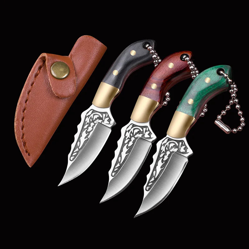 Mini small knife, colorful wood sharp, mini small knife, portable keychain pendant, unpacking, express small knife