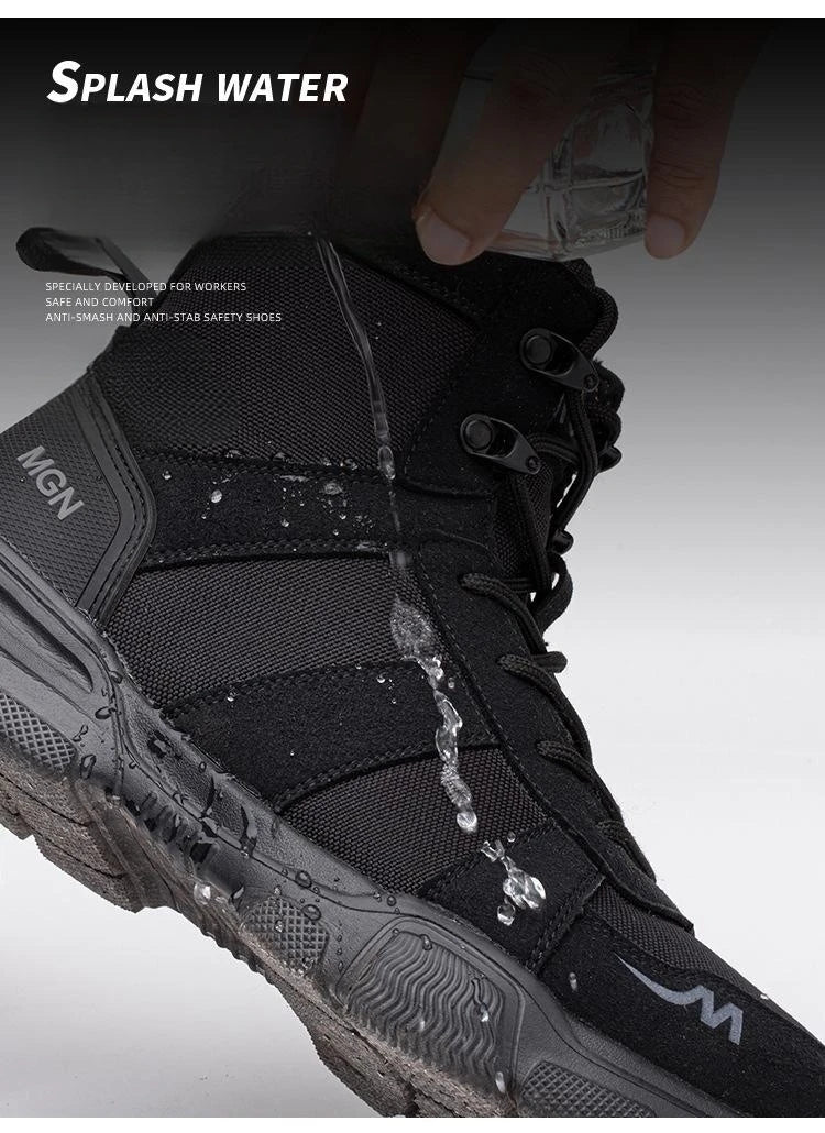 Camouflage Steel Toe Cap Non Slip Industrial Shoes Men and Women Safety Shoes Anti-Scalding Anti-Smash Anti-Puncture Work Boots