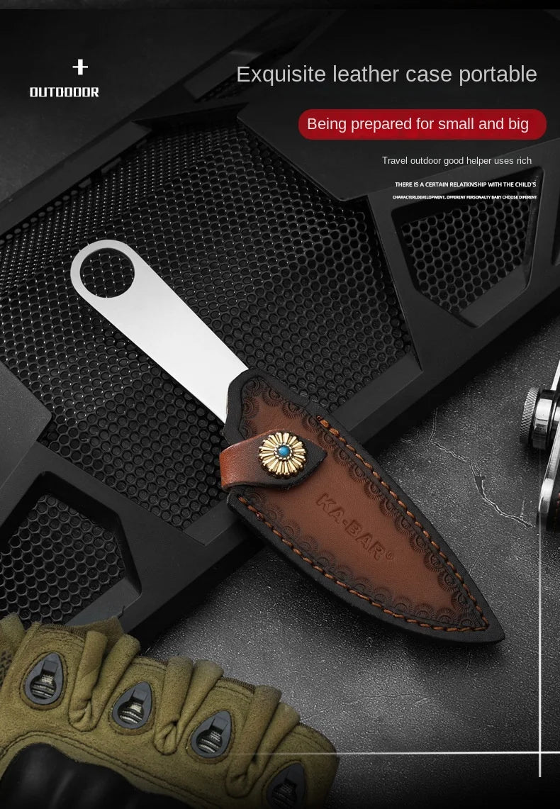 Retro Kabar 1119 Knives with Sheath High Carbon Steel Sharp Blade Fruit Vegetable Cutting Tool for Home Camping