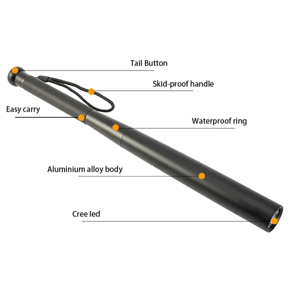 Ultra-Bright Baseball Bat Flashlight – Emergency Self-Defense Outdoor Torch