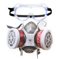 Half-Face Gas Mask with PC Goggles – Organic Chemical Filter, Dual Cartridge