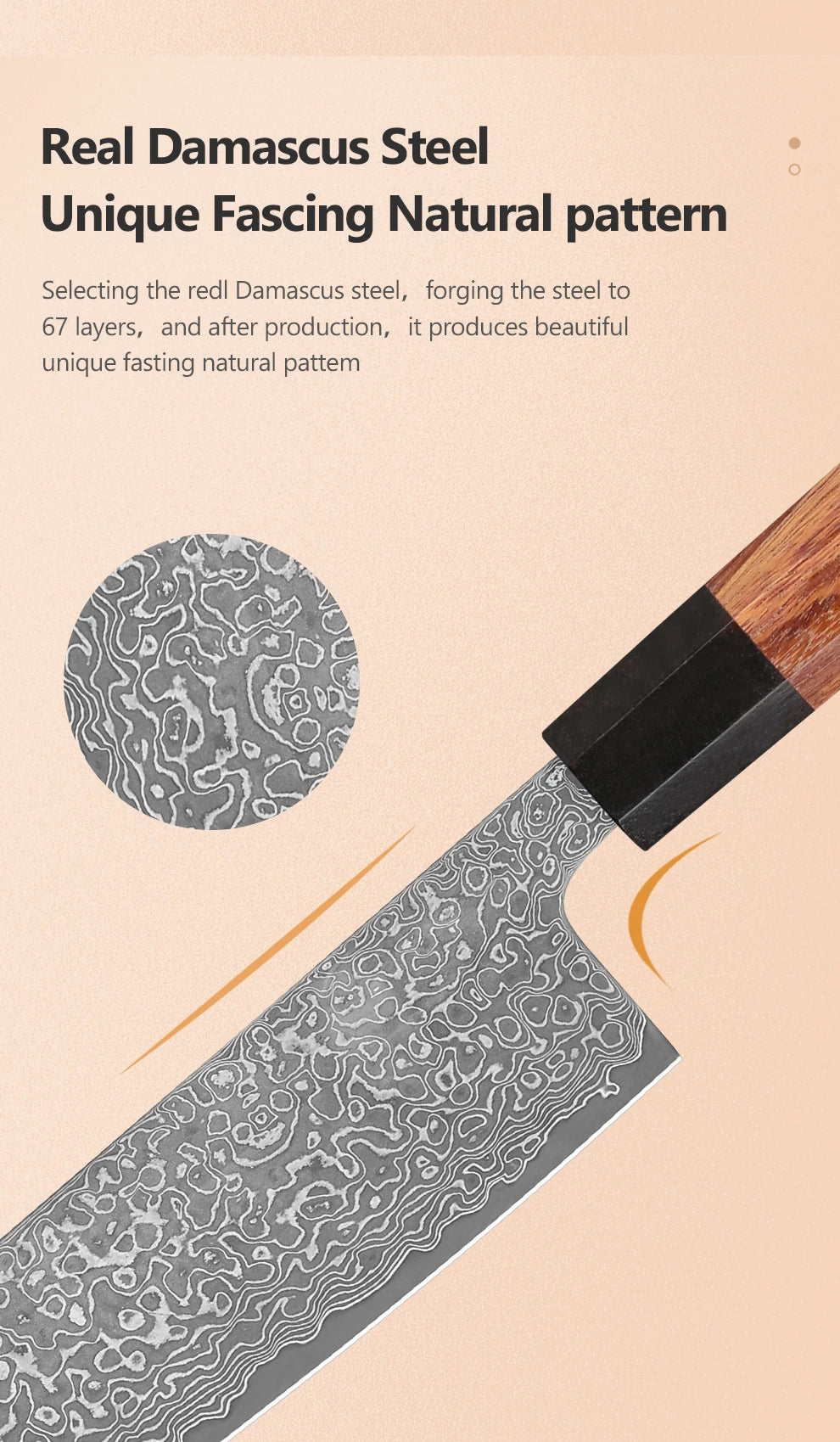 Japanese Chef Knife 8 inch Hand Forged Damascus Steel Kitchen Knives Vegetable Meat Sashimi kitchen chef Rosewood Handle