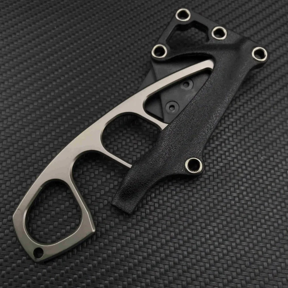 440C Steel Pocket EDC Knife – ABS Sheath, Compact Fixed Blade
