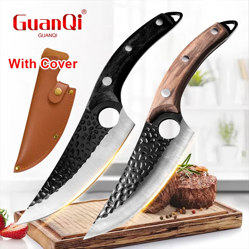 Professional Kitchen Knife Boning Knives Meat Cleaver Vegetables Cutter Handmade Forged Butcher Knife Household Chef Cook Knife