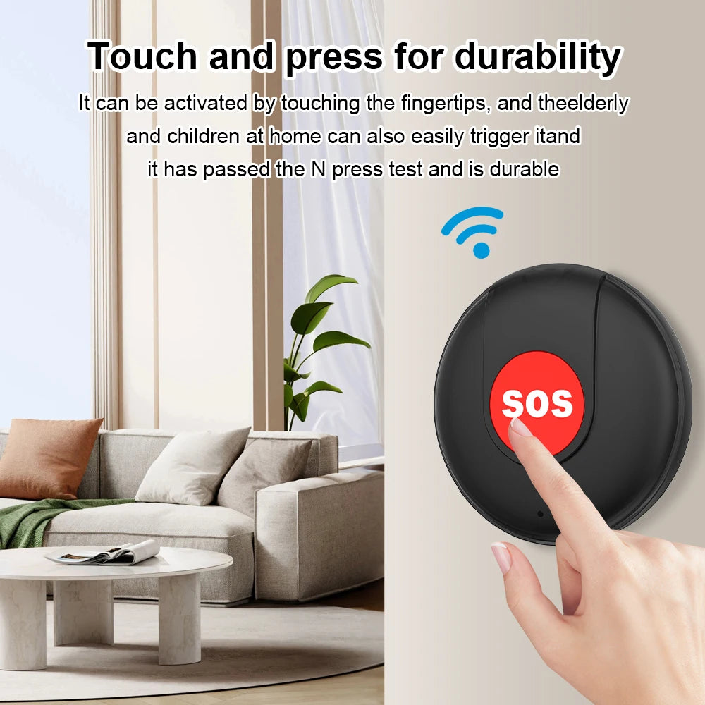 Wifisosbuttononekeyemergencywirelesssecurityalarmpanicdeviceforelderlykidshomesa...