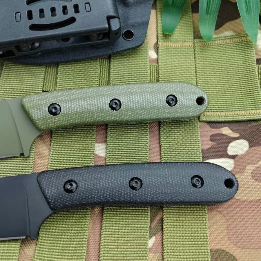 Multipurpose Utility Camping Fishing Essential Straight Knife with K Sheath Ergonomic Design Portable Cutting EDC Outdoor Knives