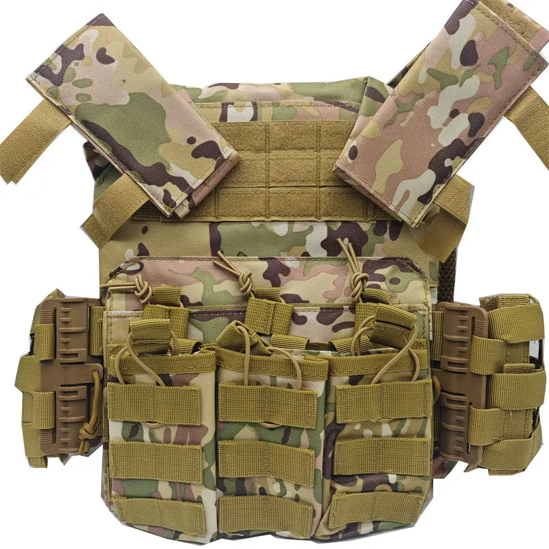 Newjpctacticalvestquickreleasebuckletriplemagazinepouchhuntingcarrierairsoftacce...