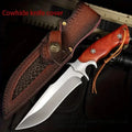 One high-end kitchen knife - a Japanese stainless steel chef's knife with a knife sheath and a wooden handle for slicing meat.