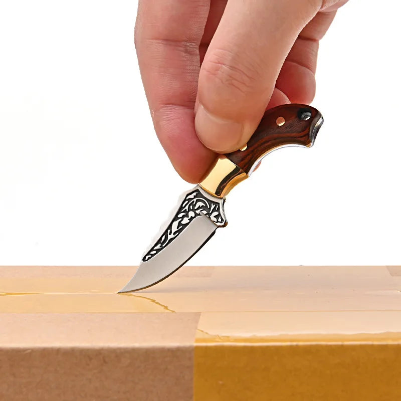 Mini small knife, colorful wood sharp, mini small knife, portable keychain pendant, unpacking, express small knife