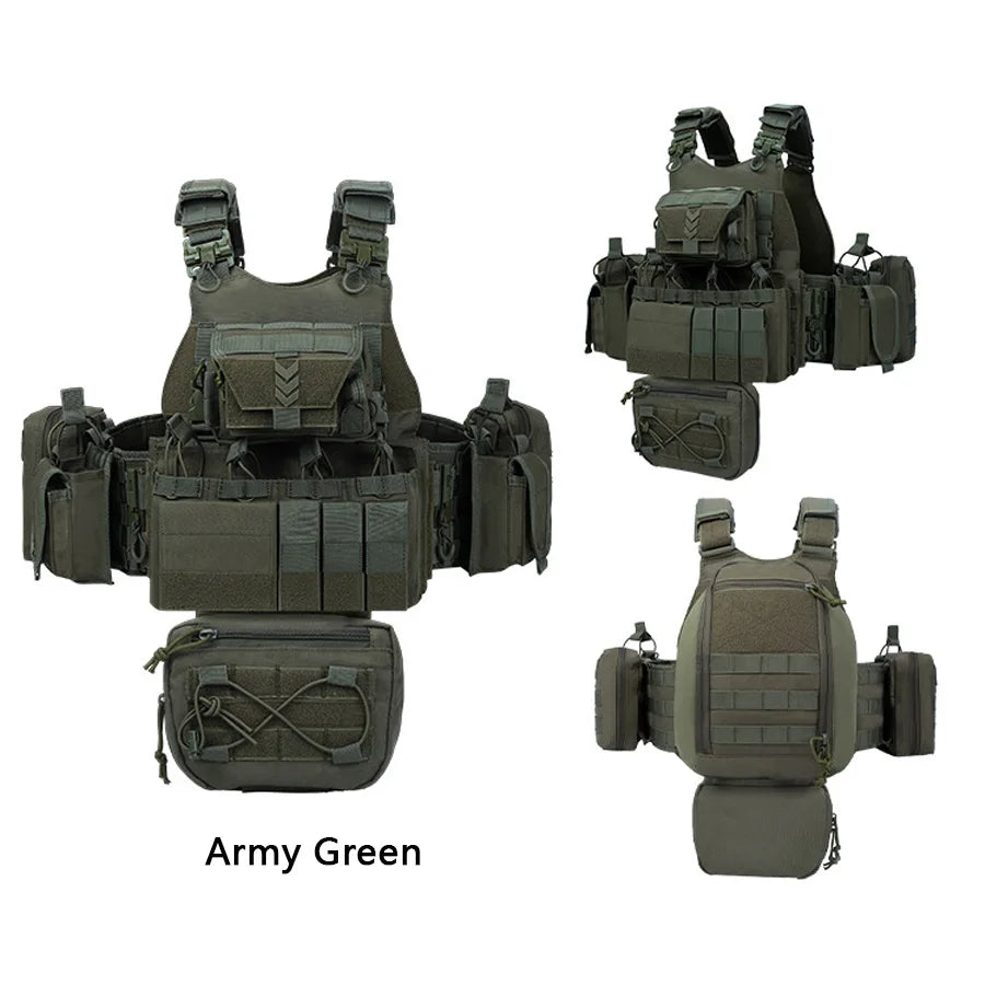YAKEDA Camouflage Training Vest Outdoor CS Training Vest Multi functional Vest