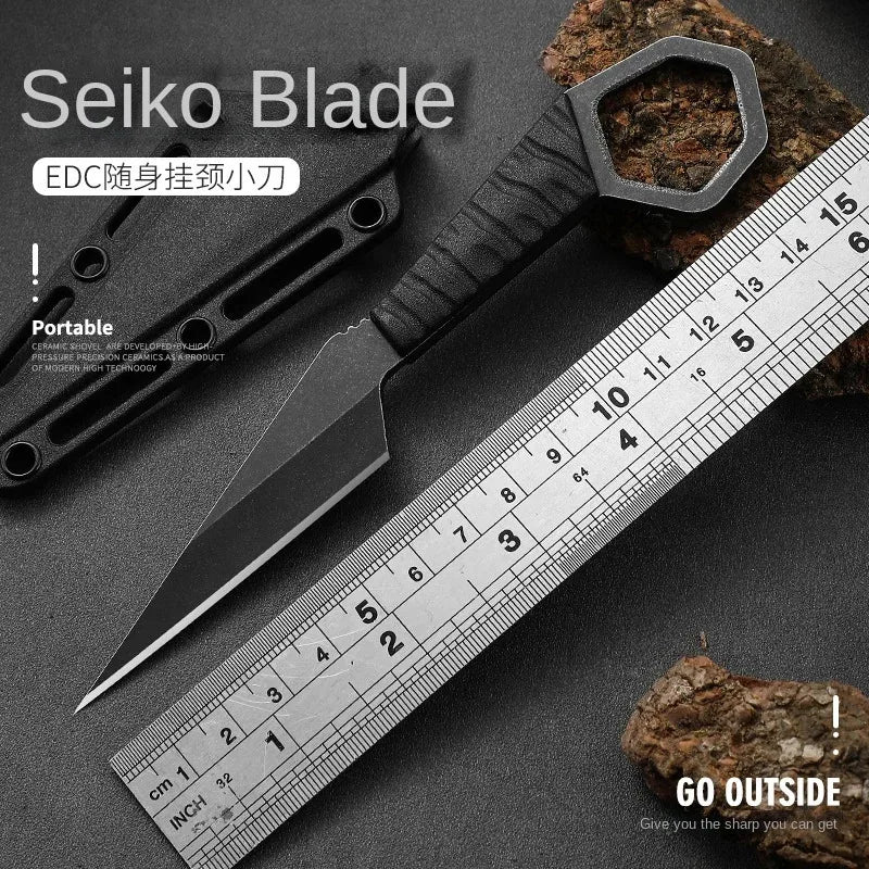 Mini Self-Defense Straight Knife – High-Hardness Outdoor Blade