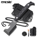 D2 Steel Neck Knife – Full-Tang EDC Multitool with Kydex Sheath