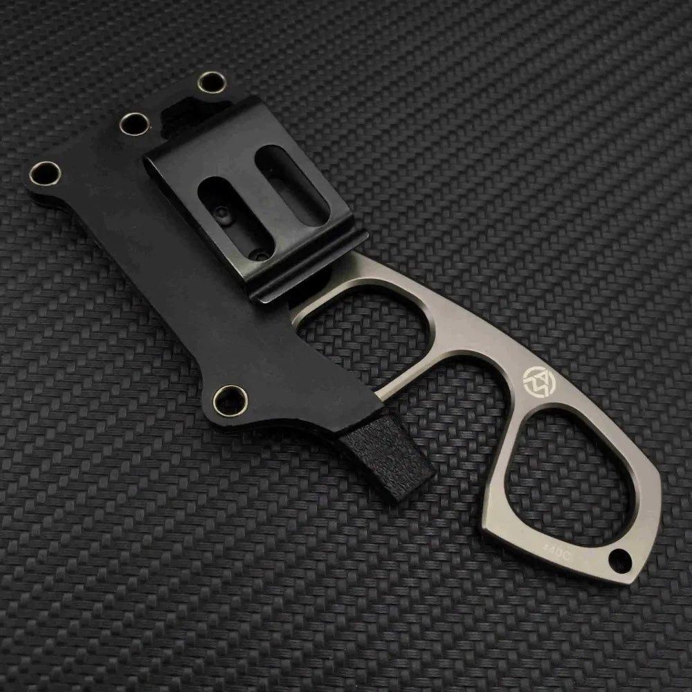 440C Steel Pocket EDC Knife – ABS Sheath, Compact Fixed Blade