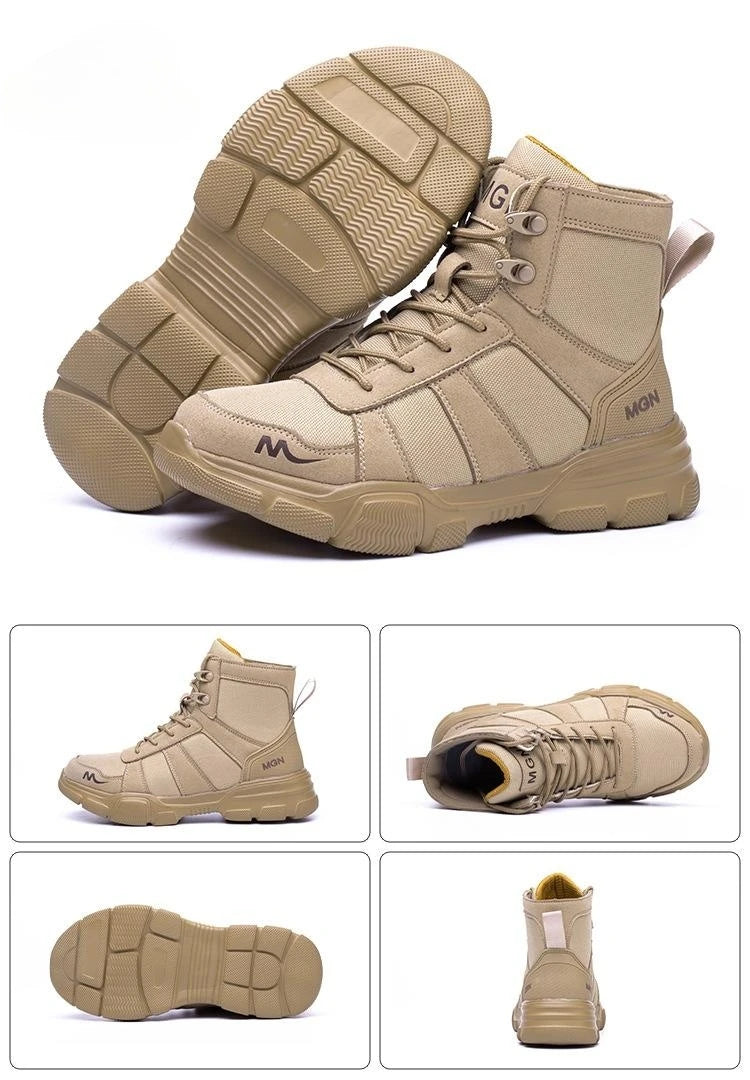 Camouflage Steel Toe Cap Non Slip Industrial Shoes Men and Women Safety Shoes Anti-Scalding Anti-Smash Anti-Puncture Work Boots
