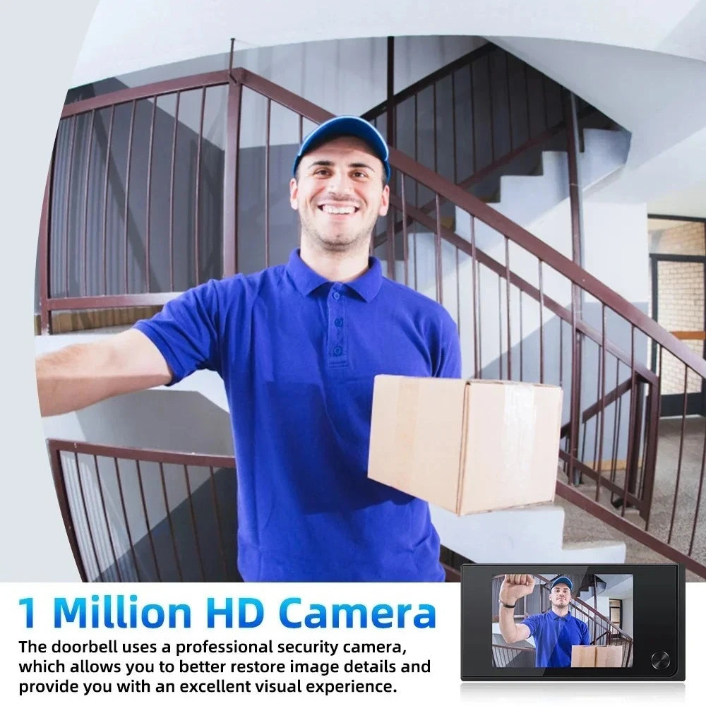 3.5" LCD Smart Digital Door Peephole Camera – 120° Wide Angle, CE Certified
