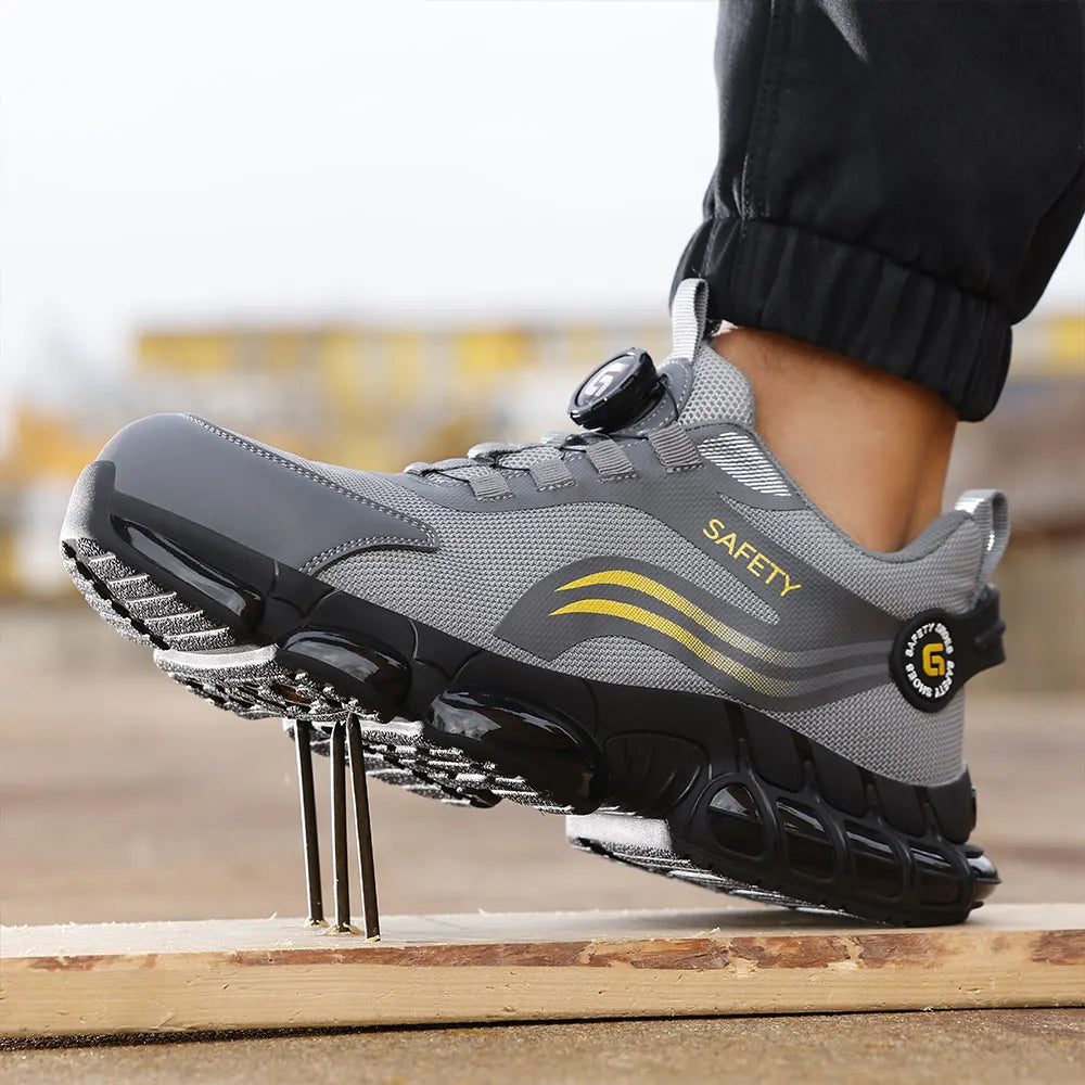 Yizhoncomansafetyshoesforworkmeshupperbreathabletpusolecushionedanti-sliplightwe...
