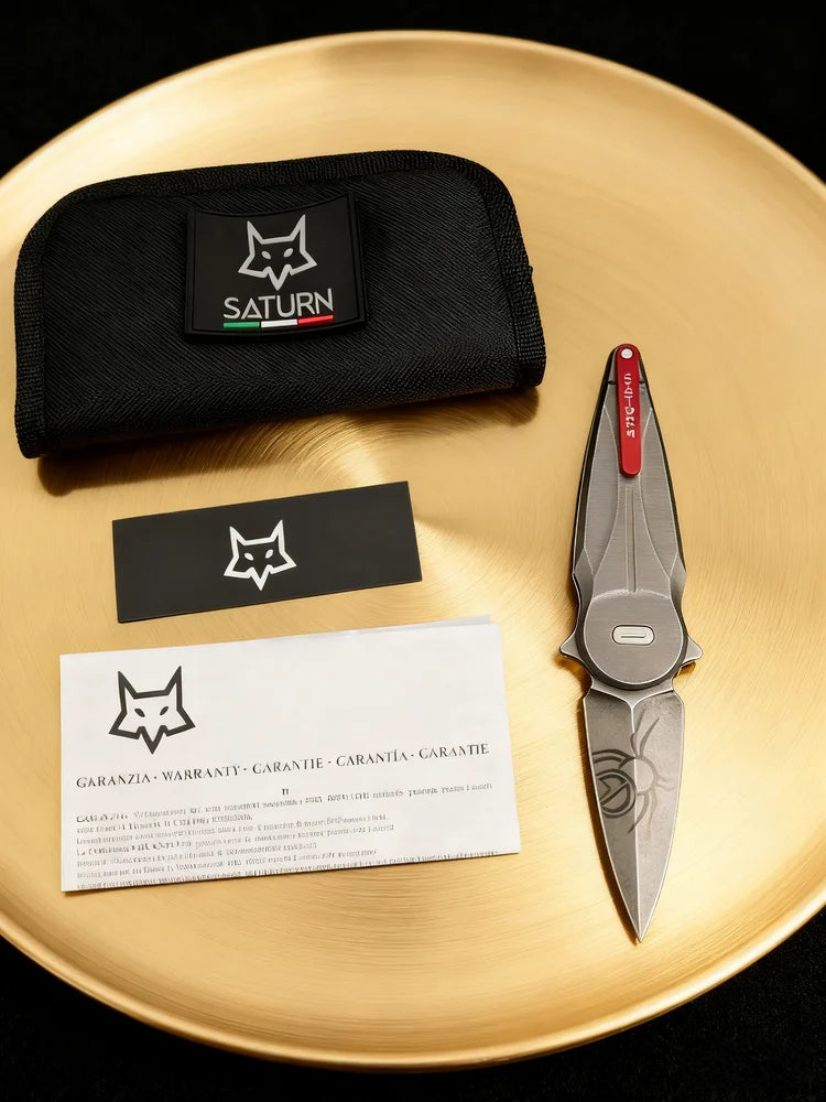 FX-551- Golden Cicada N690 steel Folding Knife, Portable mini knife, Emergency rescue tool, pocket knife, sharp fruit knife