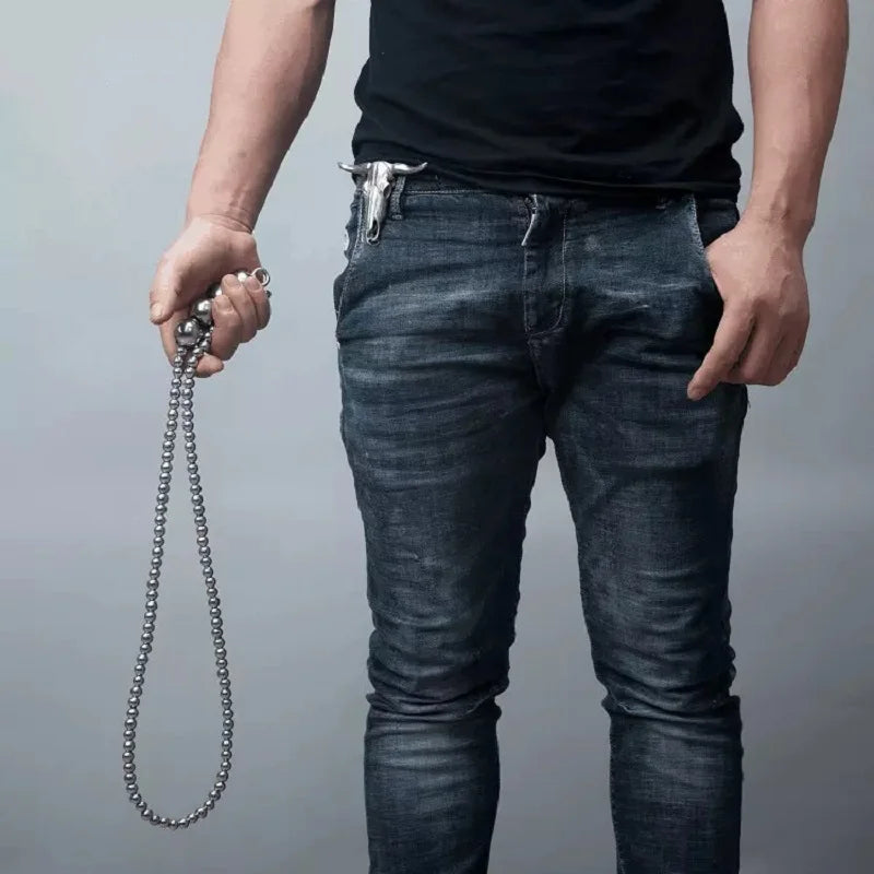 Stainless Steel Ball Self-Defense Bracelet & Whip – EDC Necklace, Car Pendant