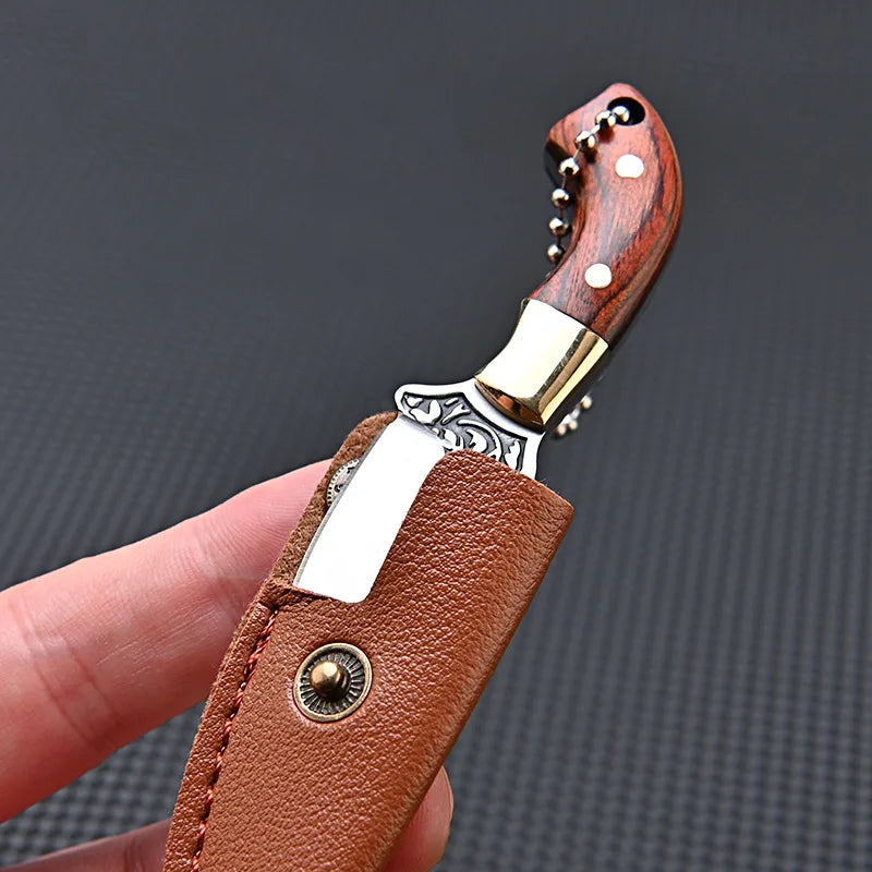 Mini small knife, colorful wood sharp, mini small knife, portable keychain pendant, unpacking, express small knife
