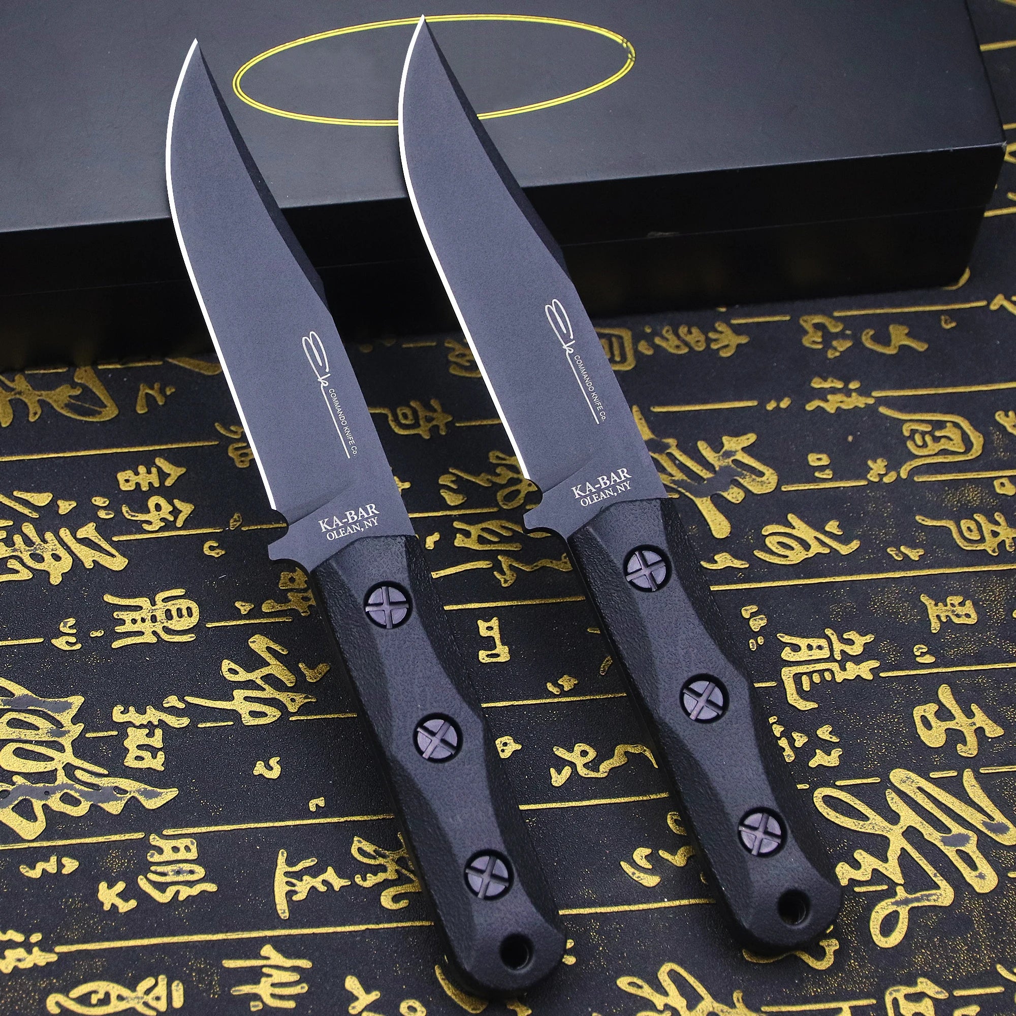 U.s.akb-ek50junglehuntingstraightknife + Sheath, Outdoorcampingsurvivalknife...